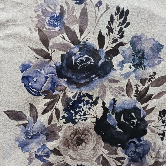 NWT Iyla Plus Womens 4X Grey Floral Long Sleeve Pullover Cardigan - Picture 3 of 9